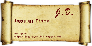 Jagyugy Ditta névjegykártya